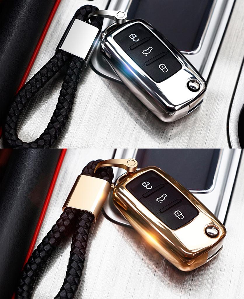 Чехол для автомобильного ключа, автомобильный стиль, настоящий с брелоком, автомобильные аксессуары, защитный чехол для сумки с ключами