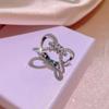 Ins Trendy Bow Ring for Women with Niche Fashion Personality Design Index Finger Ring Simple and Versatile