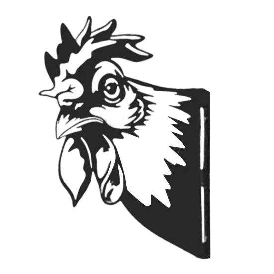 Металлический знак с изображением животных Peek-a-Boo, деревенский силуэт животного, садовый знак, выглядывающее животное, знак для фермы, наружный столб, украшение для забора из дерева