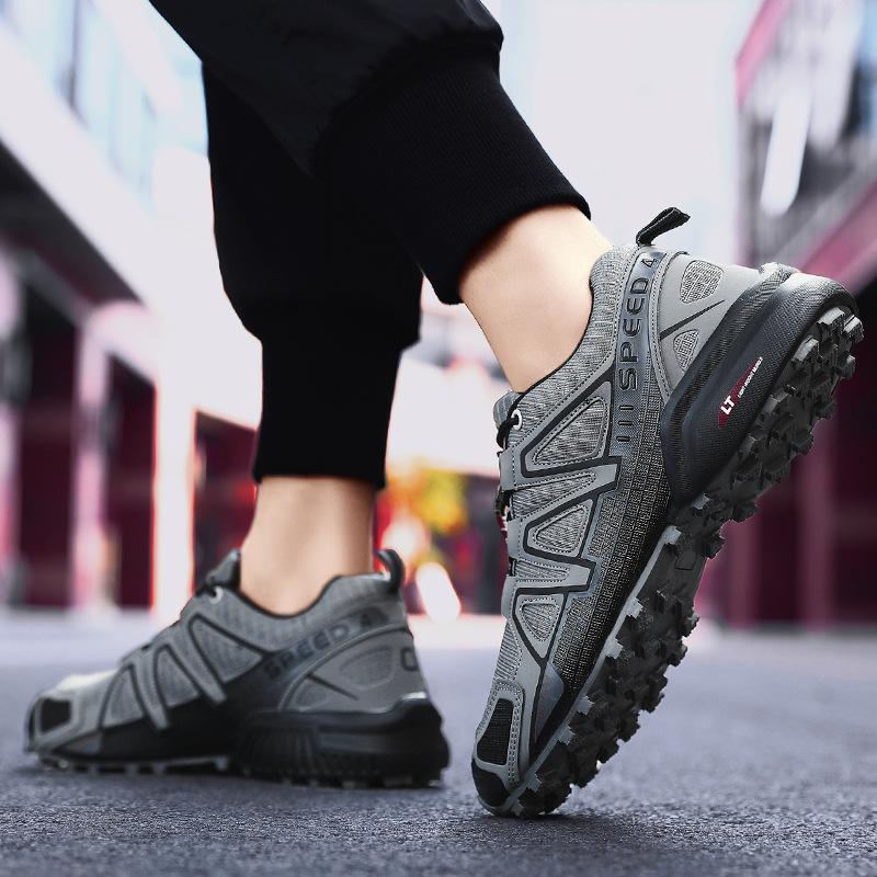 Large Size Men's Shoes Summer New Outdoor Sports Casual Shoes Breathable Mesh Non-slip Travel Shoes Off-road Running Shoes