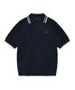 COVERNAT Skipper Collar Half Knit Navy