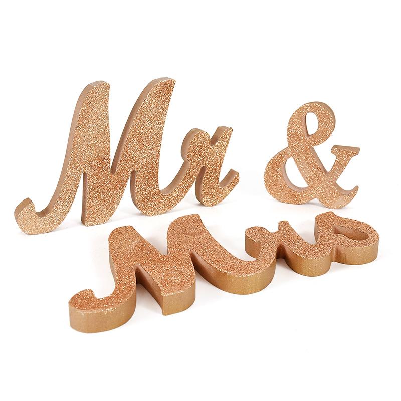 Свадебные украшения Mr & Mrs Деревянные буквы Знак для декора свадебного стола Украшения для рабочего стола Юбилейные фотосессии Реквизит