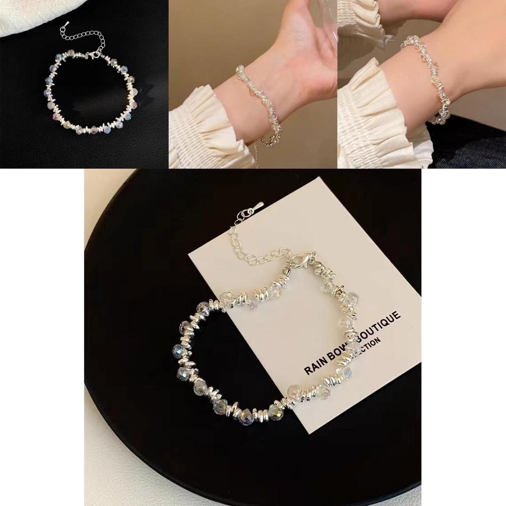 Gorgeous Alloy Plated Crystal Bracelet For Women Sweet And Fresh Irregular Style