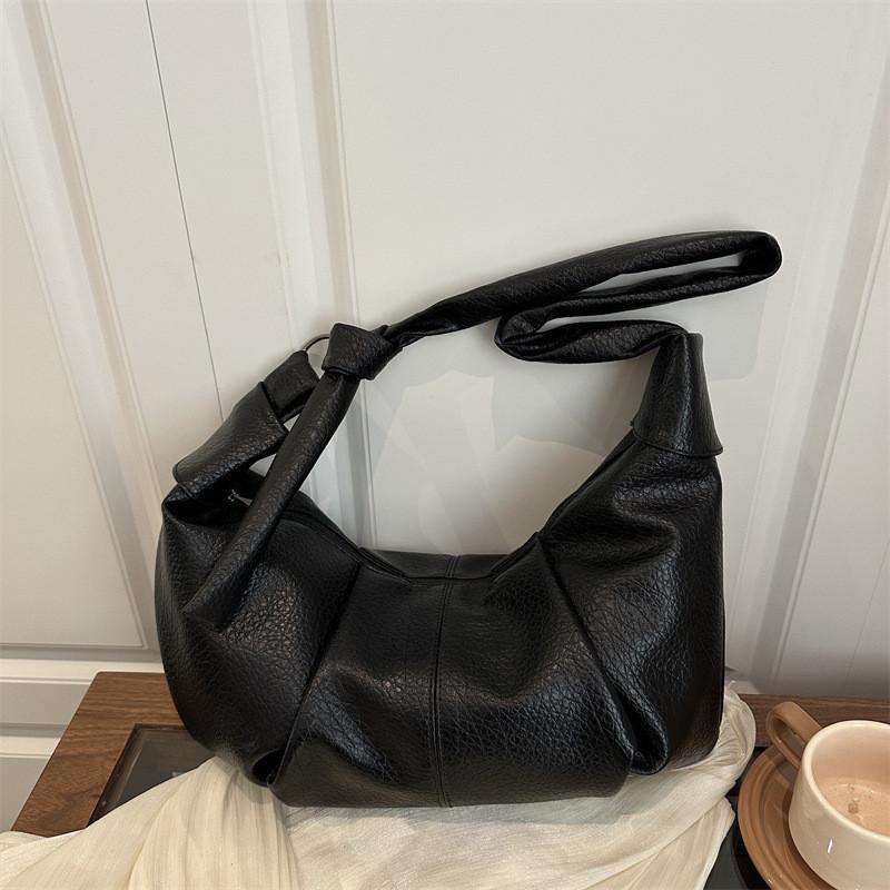 Pu Retro Dumpling Bag With Zipper Closure For Casual Street Style Daily Use