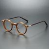 New Vintage Fashion Eyeframe Men'S And Women'S Round Frame Punk Metal Anti Blue Light Flat Glasses