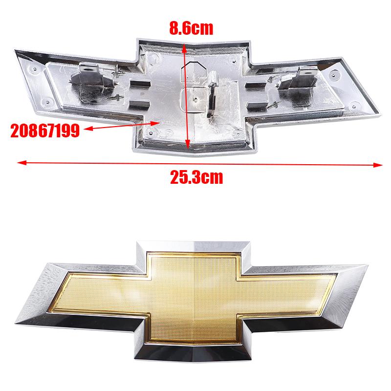 1pcs 25.3cm 3D ABS Car Front logo Car Front grill Emblem front hood sticker styling Accessories For Chevrolet 12-14 MALIBU