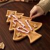 Креативный органайзер для закусок для гостей, деревянная елка, поднос для подачи, блюдо для конфет и орехов, форма елки, хранение, поднос-тарелка из массива дерева, декоративный