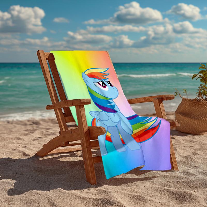 Rainbow Dash Fashion Beach Towel: Ideal for Summer Adventures Soft, absorbent and quick drying suitable for swimming and bathing