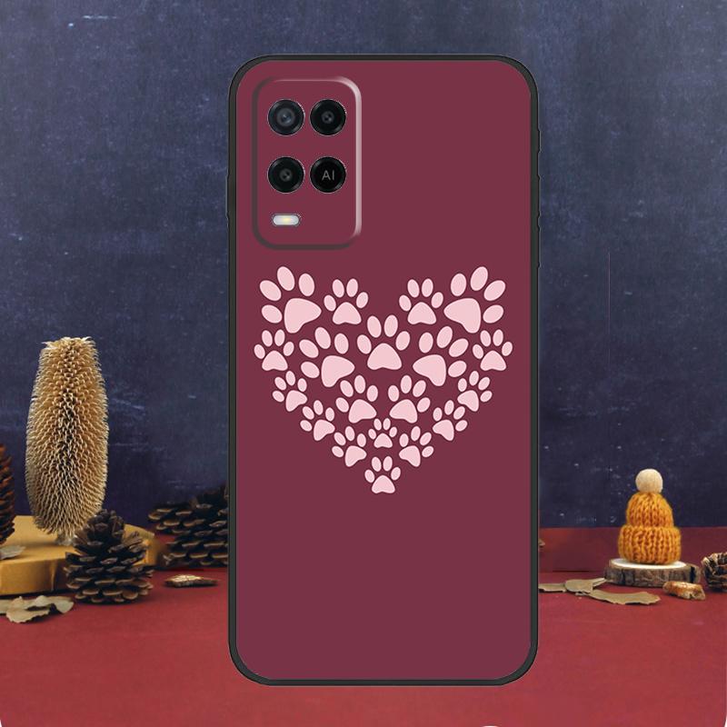 Чехол Лапки Кошки Собаки Для Oppo A5 Pro A6 A15 A18 A38 A58 A78 A98 A54 A74 A94 A17 A57 A80 A60 A40 A16 A76 A96