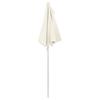 Semi Circular Sun Umbrella with Pole 180 x 90 cm Sand Color