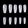 500pcs T Shaped No-Crease Full Cover False Nail Tips Fake Nails White Nature Clear Translucent 10 Sizes Nail Art Manicure Tools
