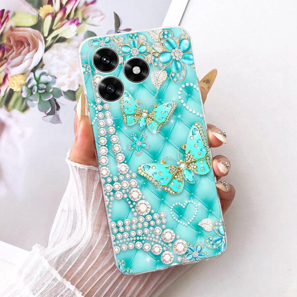 Case For Honor X5C Plus Cover Transparent Luxury Cute Cat Fashion Butterfly Cool Painted Casing For Honor X5cPlus