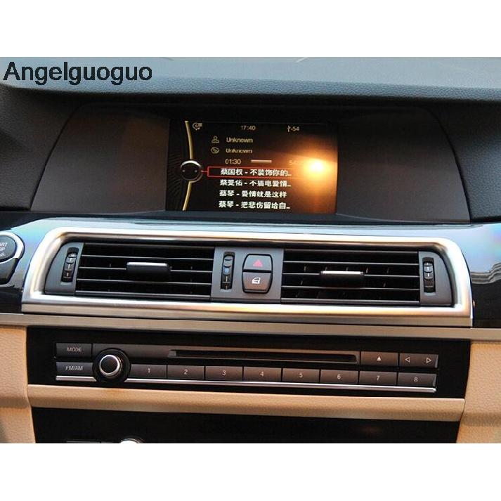 Angelguoguo Chrome Konsol AC Ventilasi Outlet Menutupi Trim для BMW Seri 5 F10 F18 520li 525li