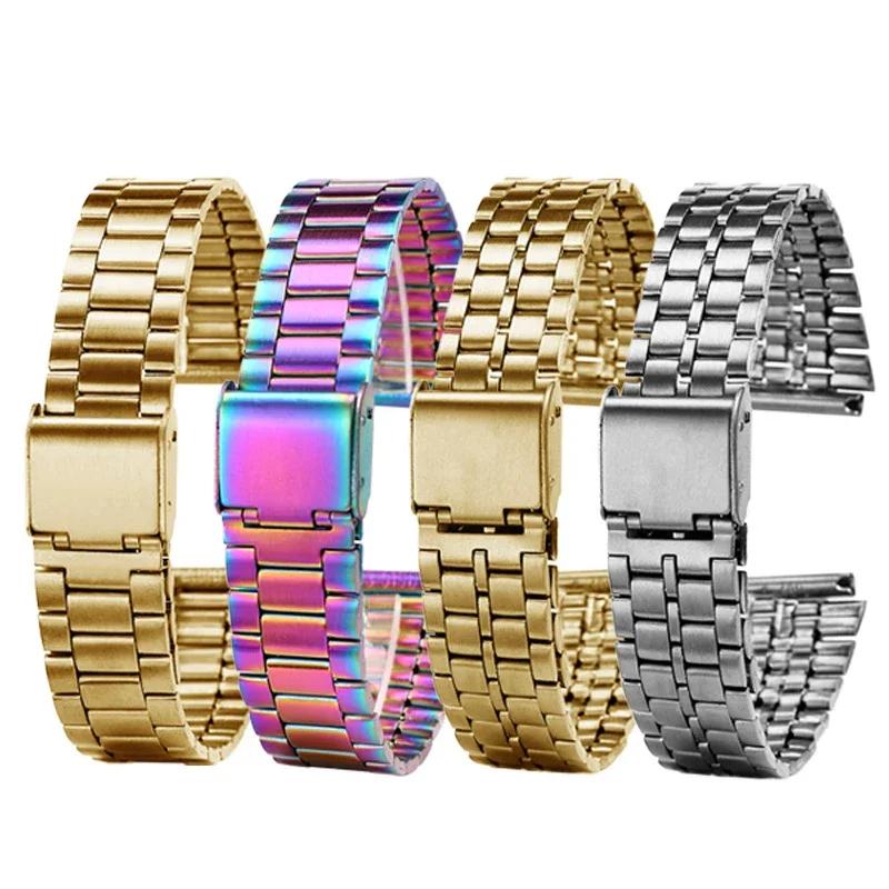 Ретро Маленький Квадратный Металлический Ремешок Для Часов CASIO A159w-n1 A158WA/168 LA670 AE-1200/W-218H/F84 Браслет Из Нержавеющей Стали 18мм
