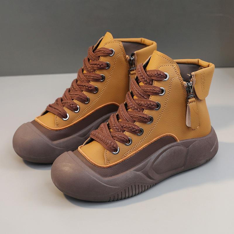 Мода 2025 Обувь на высокой толстой подошве Повседневная обувь Коричневая обувь Женский тренд Дышащая женская спортивная обувь