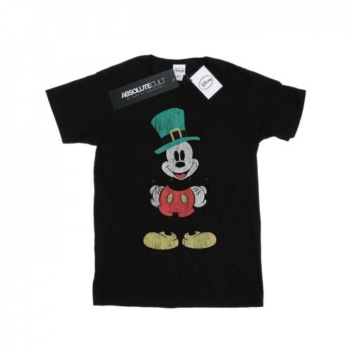 Disney Womens/Ladies Mickey Mouse Leprechaun Hat Cotton Boyfriend T-Shirt