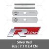 UDXKW1 VW 2026 Hot 3D Metal Rline Badge R Line Emblem Grill Front Hood Car Stickers For VW Golf 6 7 8 MK6 MK7 MK8 Tiguan Magotan Lavida