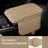 Коврик для подлокотника автомобиля, кожаный чехол на подлокотник, подушка с боковыми карманами для хранения, чехол для центральной консоли автомобиля, аксессуар для салона автомобиля для автомобиля, грузовика, внедорожника