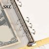 Small Item Storage Binder A6 Zipper Budget Planner, Cash Tracking Notebook with Dividers, Spiral Expense Tracker for Financial Management, Planner