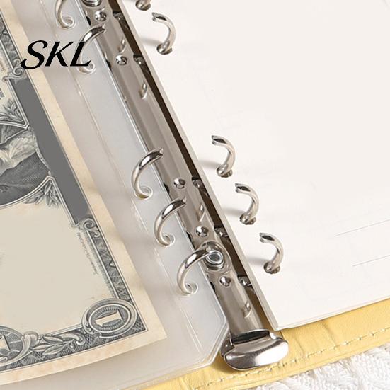 Small Item Storage Binder A6 Zipper Budget Planner, Cash Tracking Notebook with Dividers, Spiral Expense Tracker for Financial Management, Planner