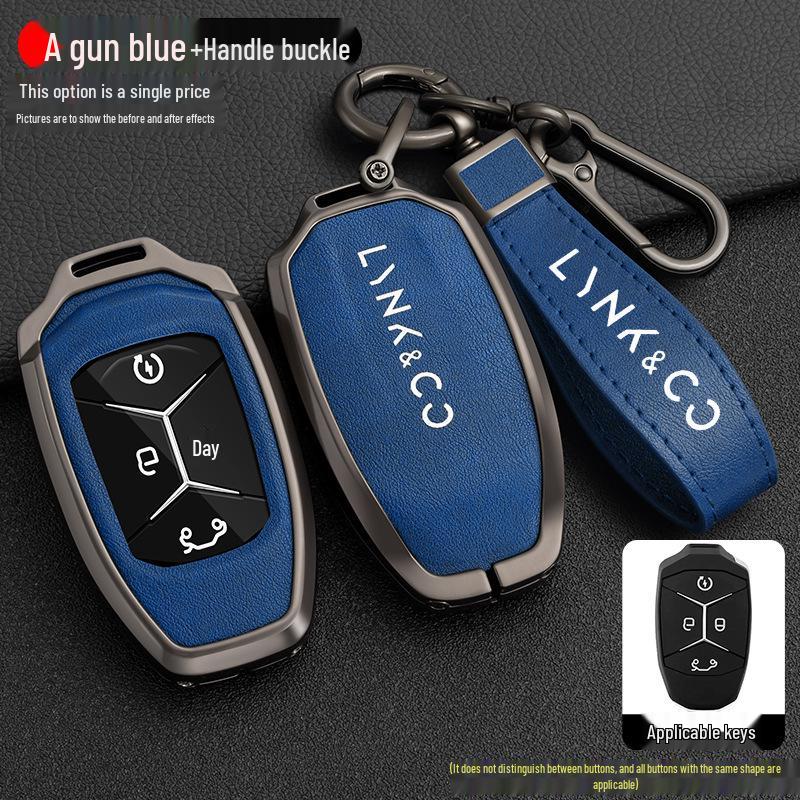 Lynk&Co Car Key Case: Metal Shell for Models 01, 02, 03 - Unisex Key Holder