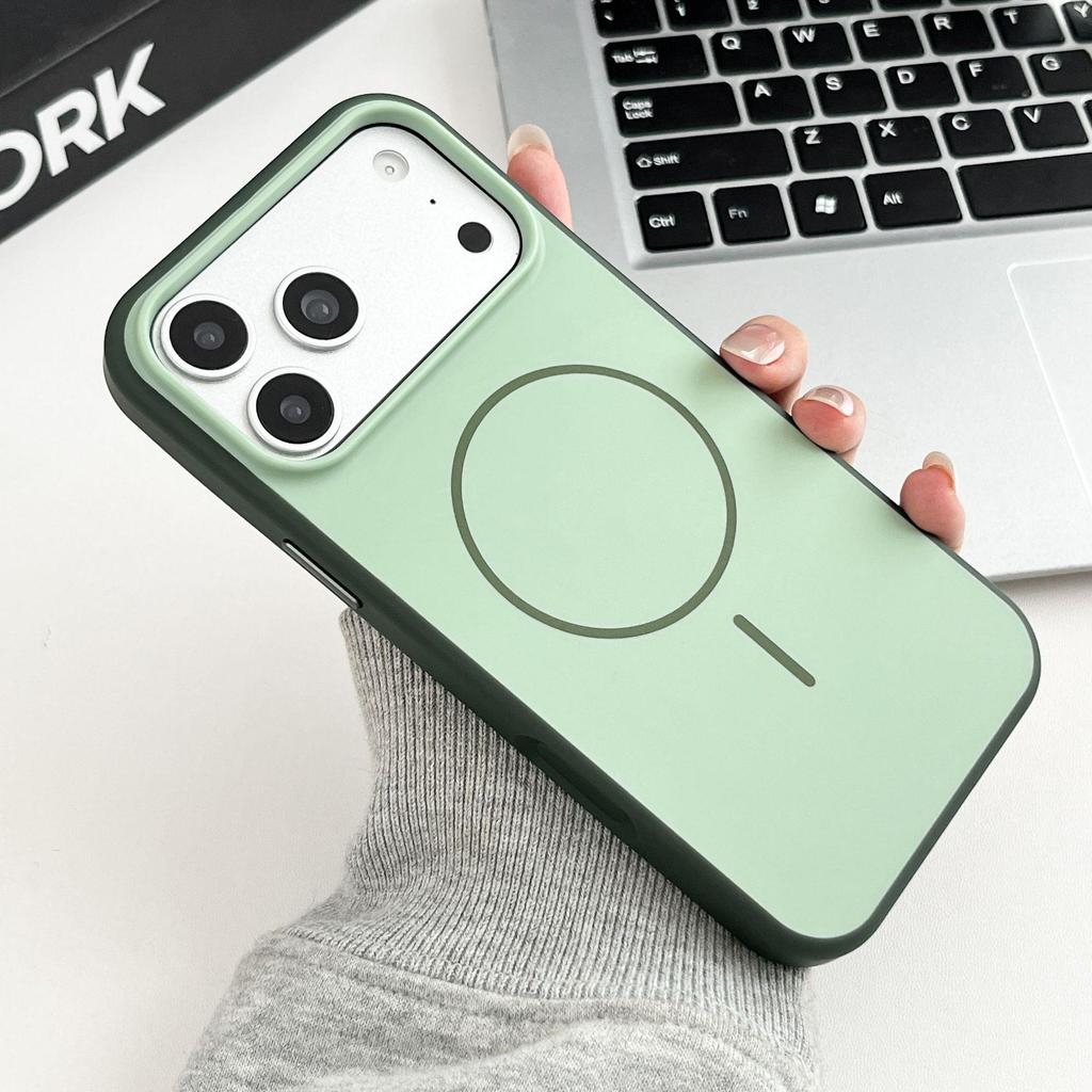 Color-Block Magnetic Phone Case for iPhone 17 Pro Max, Drop-Proof and Protective for iPhone 14-16.