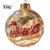 Christmas Gift Embellishments Glowing Story Ornament, Light?Up Mini Holiday Scene Hanging Ball with Warm Party Favors LED Light, Clear Plastic