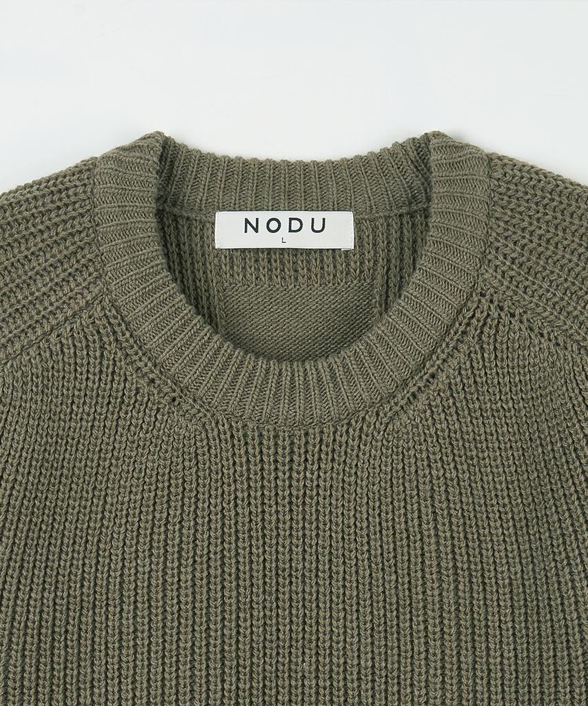 NODU Saddle Hazzi Essential Raglan Knit [Khaki]