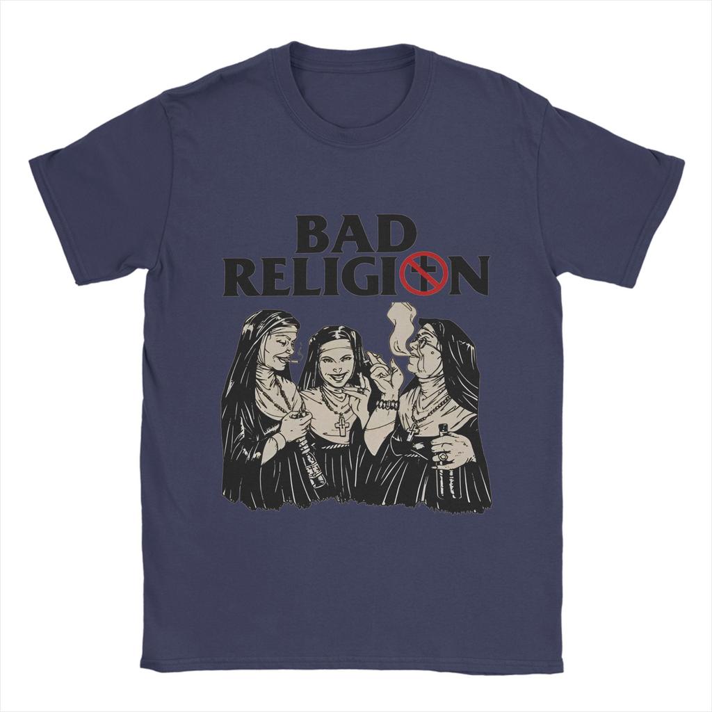 Повседневные футболки Bad Religion для мужчин с круглым вырезом, 100% хлопок, футболки с коротким рукавом, классические топы