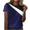 Summer Fashion T-Shirt Women Simple Diagonal Stripe 3D Printed Street Casual Harajuku T-Shirts O-Neck Women's T-shirts