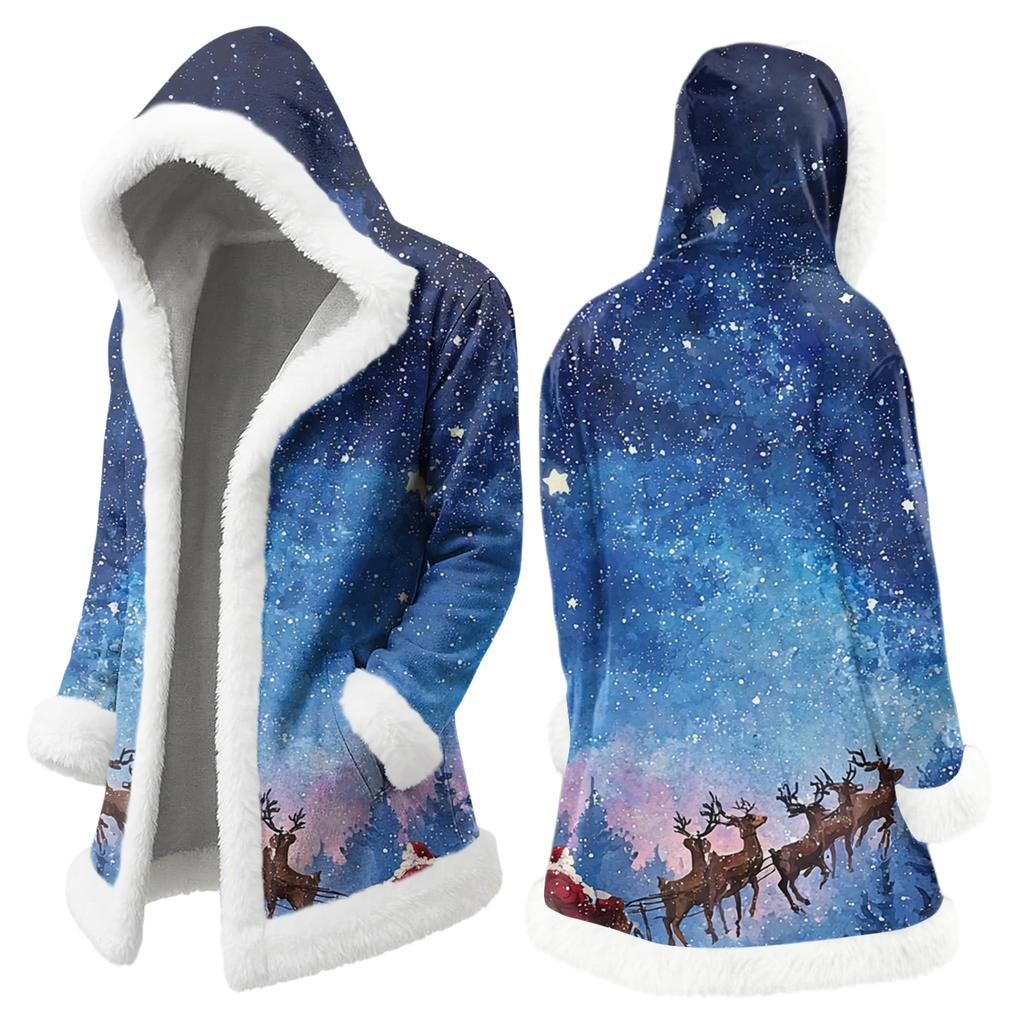 Мужская повседневная куртка с рождественским принтом