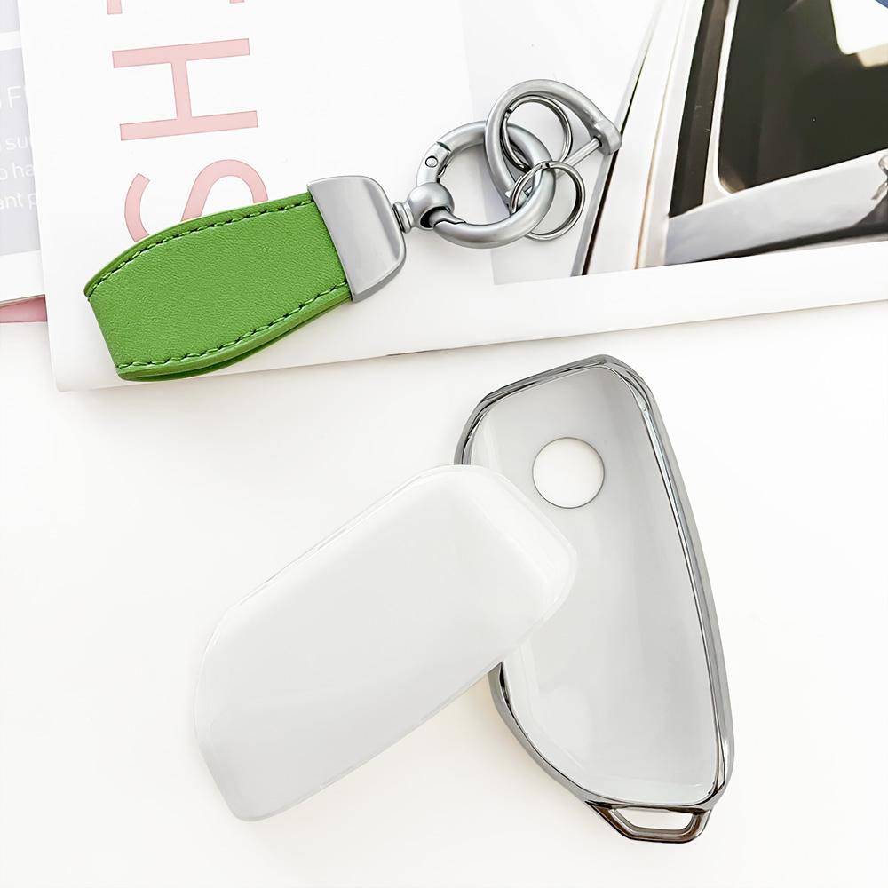 ТПУ Чехол для ключа автомобиля Оболочка Брелок для BMW G07 X7 LCI U11 X1 G70 7 Series G09 XM F98 X4M LCI G18 X5 G81 M3 I20 IX Серебристый чехол для ключа