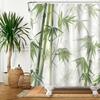 Green Bamboo Shower Curtain Japanese Asian Shower Curtains For Bathroom Zen Spa Bath Curtain Fabric Shower Curtain Watercolor