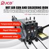 JCD 2 In 1 Soldering Station 8586 Digital Display SMD Rework Hot Air Gun Solder Iron 220V ESD Welding Desoldering Repair Tools