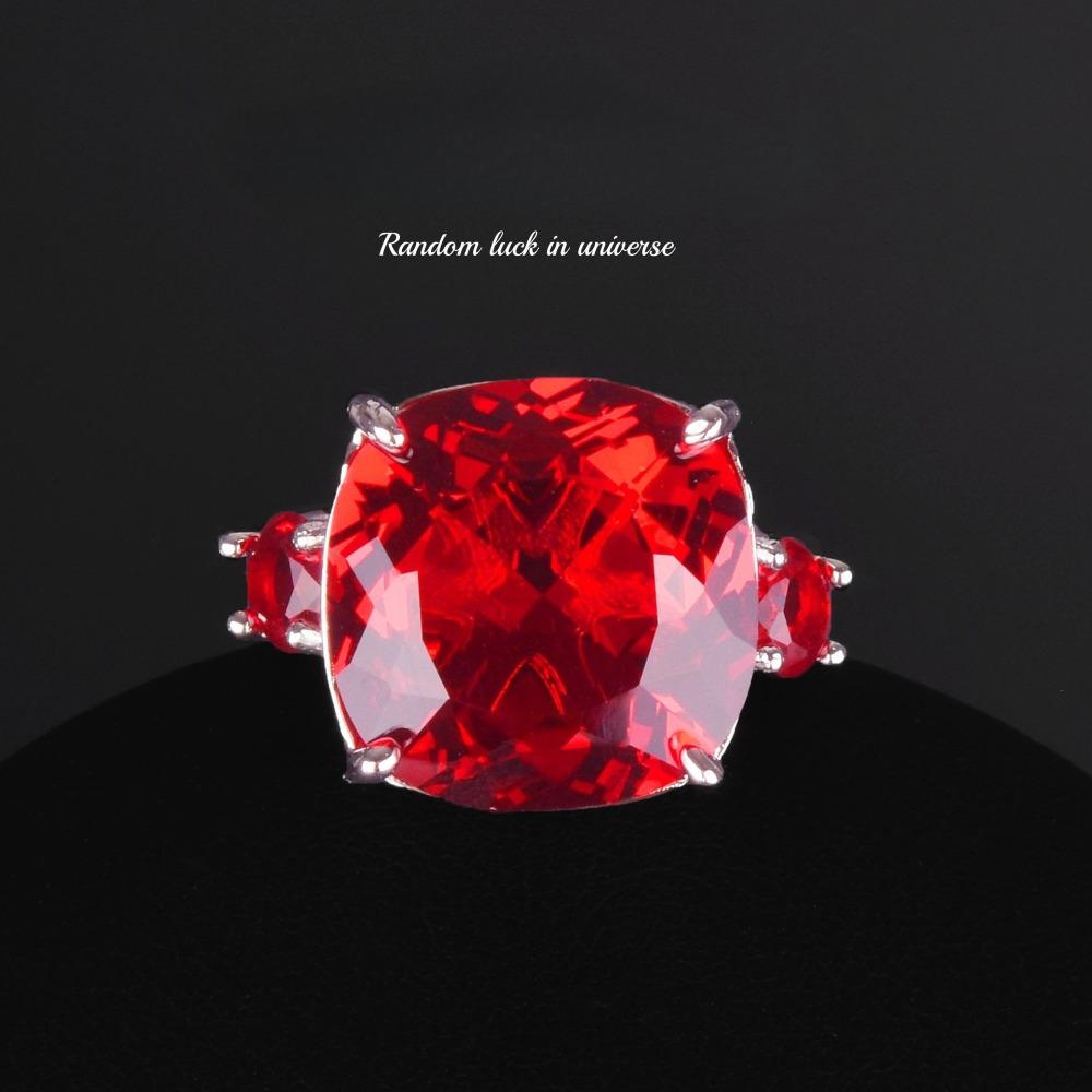 Luxury Simulated Pigeon Blood Ruby Jewelry Set Full Diamond Necklace Earrings Wedding Bride Party