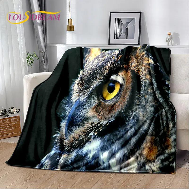 Мягкое плюшевое одеяло с милой совой 3D мультфильмом, фланелевое одеяло для гостиной, спальни, кровати, дивана, чехол для пикника, Bettdecke Kid