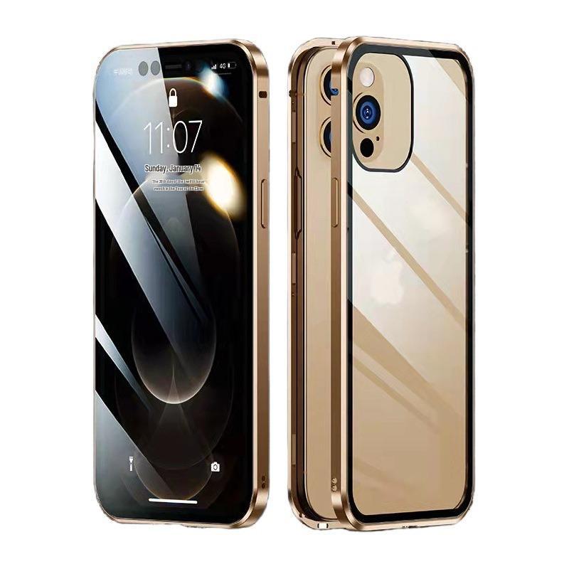 Магнитный металлический чехол-книжка Apple 17 Pro Max с защитой от подглядывания и чехол-рукав для iPhone 16 Pro/8+/1217 Air