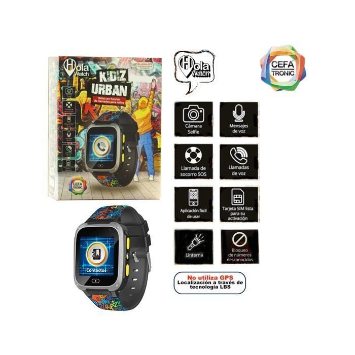 Montre intelligente pour enfants - Cefa Toys - Urban - Multicolore - Moniteur de fréquence cardiaque - Écran tactile