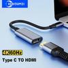 4K@60Hz/30HZ Type C To HDMI-compatible Cable USB C To HD-MI Video Cable USB 3.1 HDMI Cable Adapter for MacBook Laptop