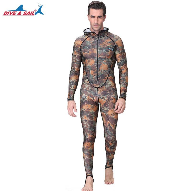 Men Women Full Body UV Protection Rash Guard Wetsuit Snorkeling Diving Surfing Swimming With Hood Built-in Bra