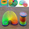 1PCS Colorful Rainbow Plastic Spring Toy Walking Magic Circle Stretchy Kids