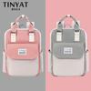 TINYAT Candy Women Canvas Backpack Waterproof Feminina Laptop Backpack 15 Pink Patchwork School Backpacks Bags for Teenage Girls