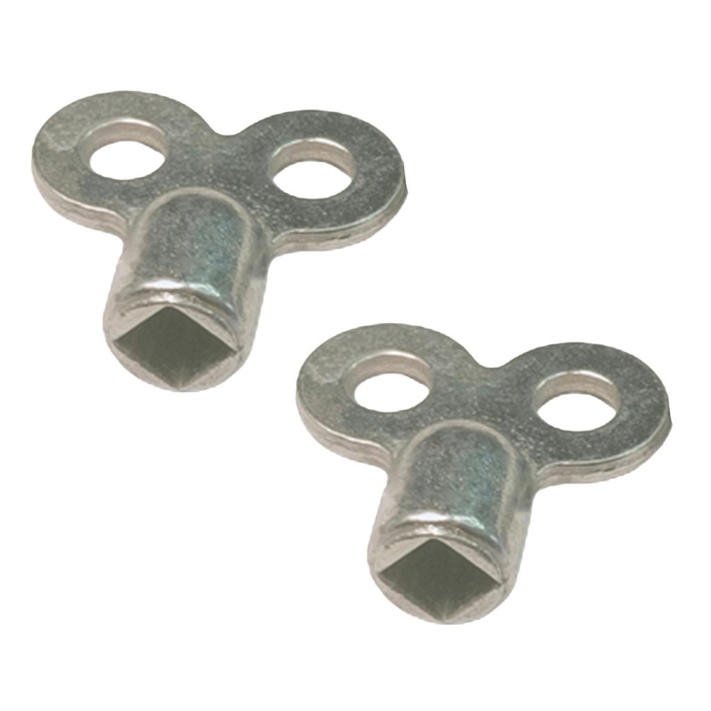 2 шт. Ключ выпускного клапана Небьющийся материал Серебряный квадратный гнездовой ключ KTY