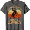 Любитель лошадей Винтажная футболка-унисекс Save A Horse Ride A Cowboy