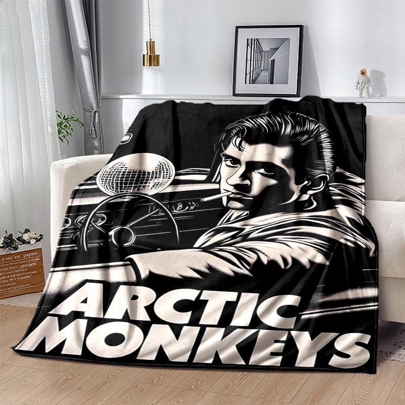 Arctic Monkey Band Flannel Blanket Soft All-Season Throw, Design for Camping, Car Travel, Hiking Sofa, Bed, Office Perfect Gift for Parties