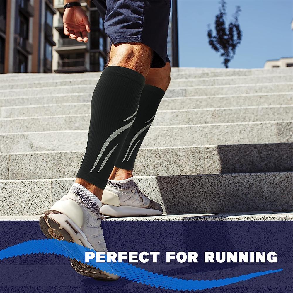 Прочные и безопасные 1 пара компрессионных рукавов на голень Мужские Женские без стопы Компрессионные носки Для голени Шинсплинт Лечение варикозного расширения вен на ногах и снятие боли