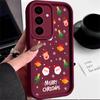 Cartoon Merry Christmas Elk Santa Phone Case For Samsung S24 FE S23 S22 S21 Ultra A54 A34 A55 A35 A52 A14 Soft Shockproof Lens Protection Matte Cover
