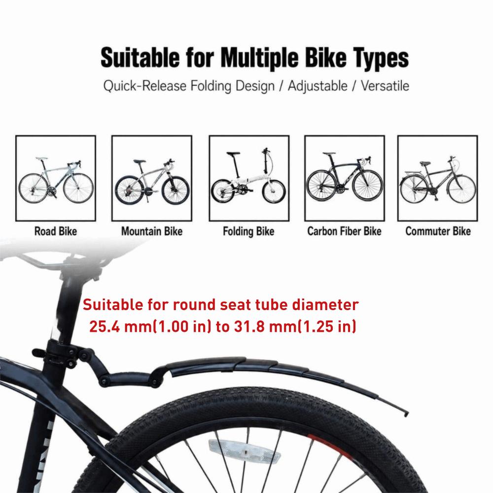 Engineering Plastic Material Bike Mud Guard Foldable Mountain Bike Mudguard  Outdoor Cycling