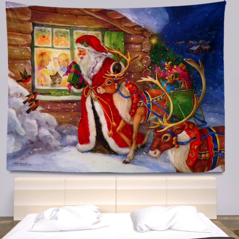 Рождественские гобелены, гобелены, богемные хиппи, украшение комнаты в общежитии, большие тканевые стены, шторы, простыни, пляжные полотенца