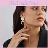 Элегантные геометрические серьги из сплава с неправильными формами, модный дизайн золотого круга